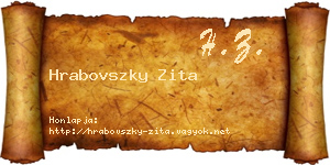 Hrabovszky Zita névjegykártya